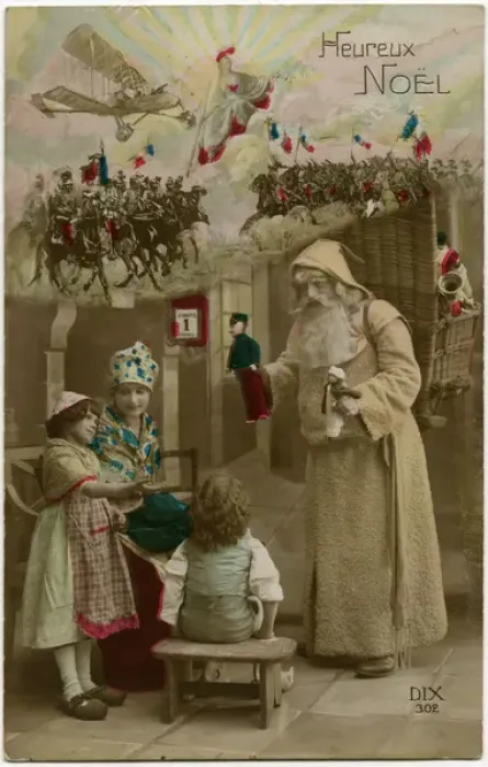 Framed Print : WW1 - Christmas Greetings Postcard Framed Print : WW1 - Christmas Greetings Postcard