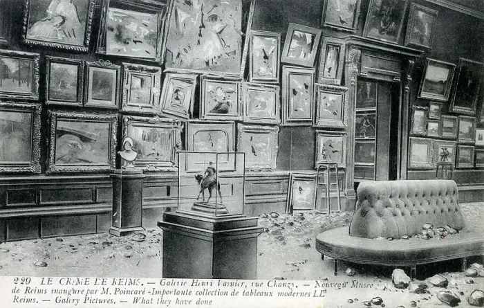 Framed Print : WW1 - Damage to the Henry Vasnier Gallery, Reims Framed Print : WW1 - Damage to the Henry Vasnier Gallery, Reims