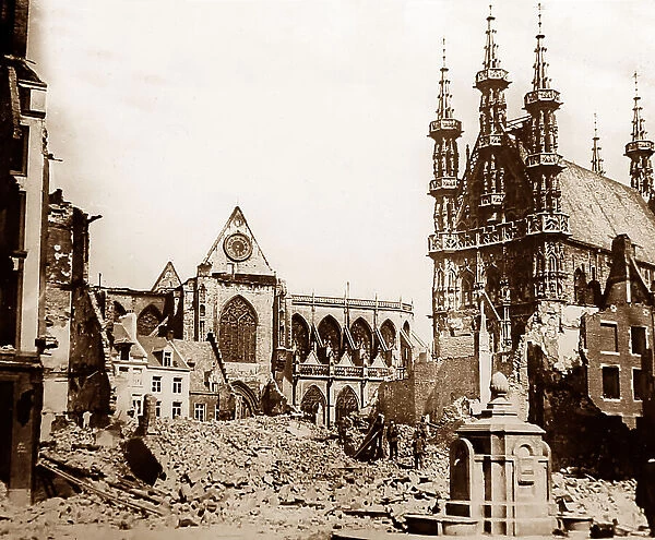 WW1 damage, Leuven, Belgium