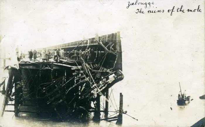 Framed Print : WW1 Destruction by German Warships, Zeebrugge Framed Print : WW1 Destruction by German Warships, Zeebrugge