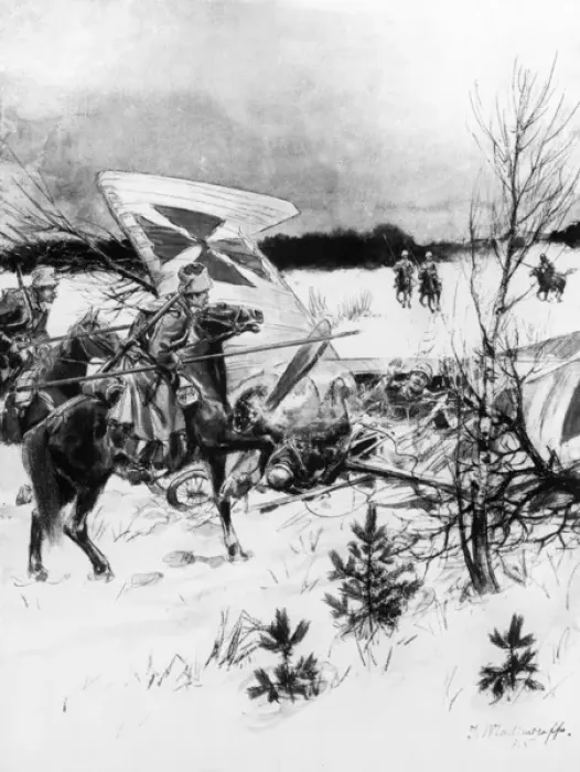 Framed Print : WW1 - Eastern Front - German Taube Aircraft captured Framed Print : WW1 - Eastern Front - German Taube Aircraft captured
