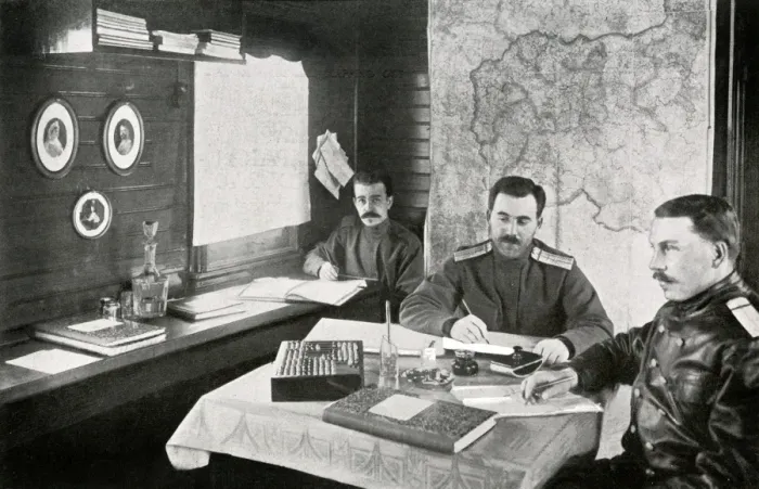 Framed Print : WW1 - Eastern Front - Russian Staff Officers on a Train Framed Print : WW1 - Eastern Front - Russian Staff Officers on a Train