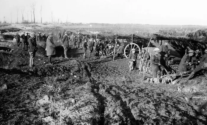Framed Print : WW1 - Field battery under camouflage screen - 26th May 1917 Framed Print : WW1 - Field battery under camouflage screen - 26th May 1917