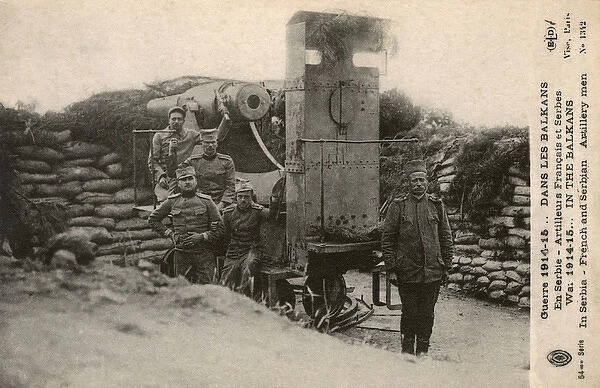 WW1 - French  /  Serbian Artillery position in Serbia