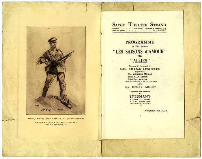 Framed Print : WW1 Fundraiser Programme, Savoy Theatre Framed Print : WW1 Fundraiser Programme, Savoy Theatre