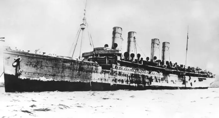 Framed Print : WW1 - A German four-stack liner Framed Print : WW1 - A German four-stack liner