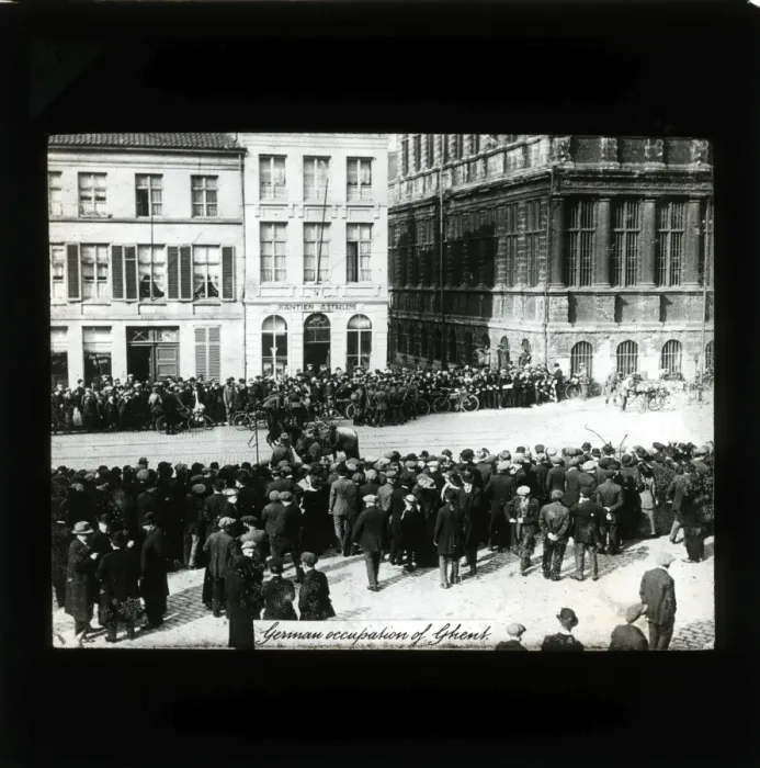 Framed Print : WW1 - German Occupying Troops, Ghent, East Flanders Framed Print : WW1 - German Occupying Troops, Ghent, East Flanders