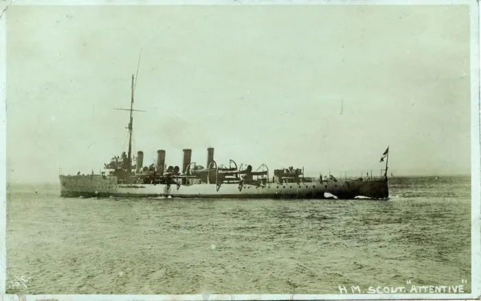 Framed Print : WW1 HMS Attentive - Scout Cruiser Framed Print : WW1 HMS Attentive - Scout Cruiser