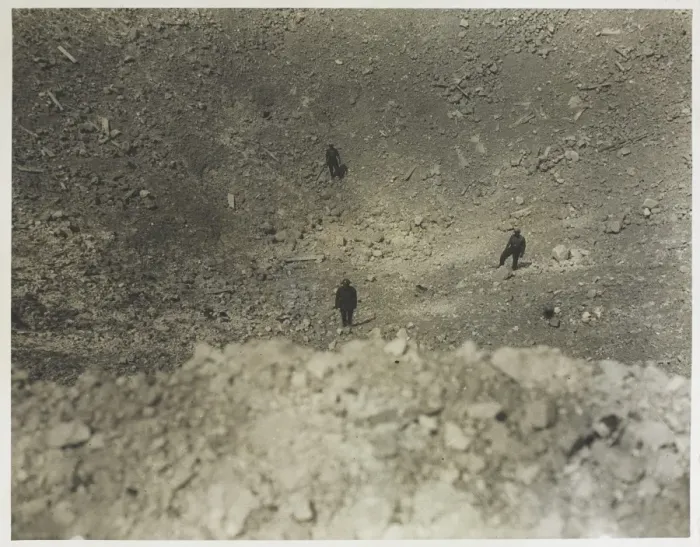 Framed Print : WW1 - The interior of a mine crater Framed Print : WW1 - The interior of a mine crater