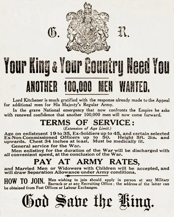 Framed Print : WW1 Kitchener recruitment poster Framed Print : WW1 Kitchener recruitment poster