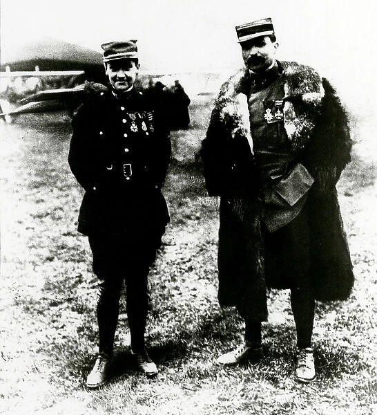 WW1 - Lieu Guynemer and Capitaine Brocard after 5th Victory