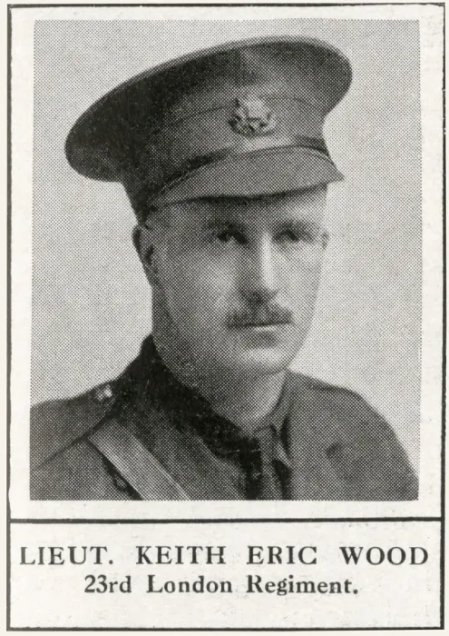 Framed Print : WW1 - Lieutenant Keith Eric Wood - 23rd London Regiment Framed Print : WW1 - Lieutenant Keith Eric Wood - 23rd London Regiment