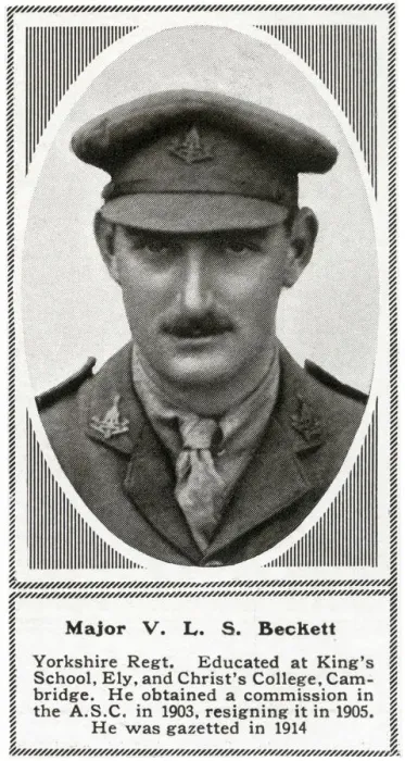 Framed Print : WW1 - Major V Ls Beckett - Yorkshire Regiment Framed Print : WW1 - Major V Ls Beckett - Yorkshire Regiment
