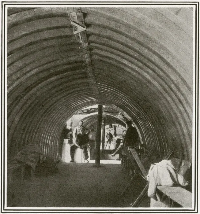 Framed Print : WW1 - Metal-roofed trench on the Western Front Framed Print : WW1 - Metal-roofed trench on the Western Front