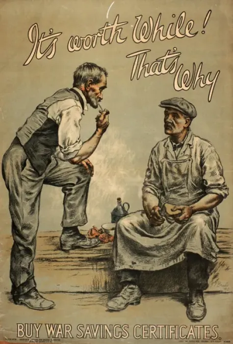 Framed Print : WW1 National Savings poster