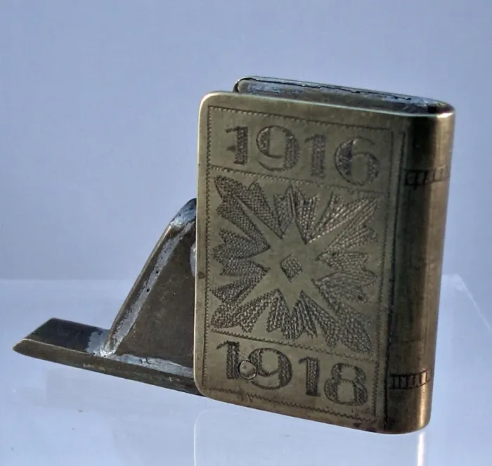 Framed Print : WW1 novelty lighter in the shape of a book Framed Print : WW1 novelty lighter in the shape of a book