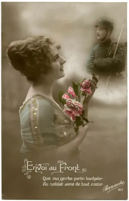 Framed Print : Ww1 Postcard Man Front Framed Print : Ww1 Postcard Man Front