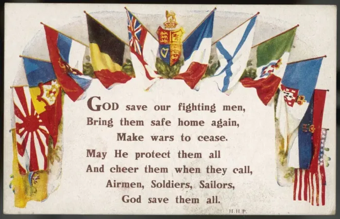 Framed Print : Ww1 Postcard Prayer Framed Print : Ww1 Postcard Prayer