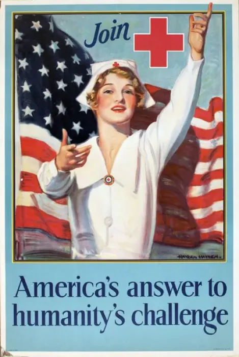 Framed Print : WW1 poster, Red Cross recruitment Framed Print : WW1 poster, Red Cross recruitment