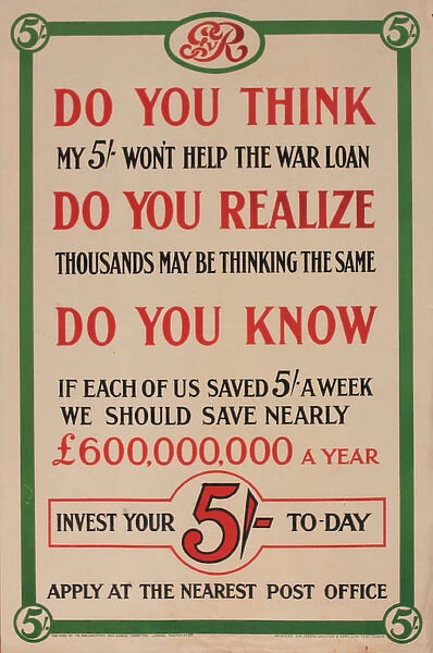WW1 poster, War Loan