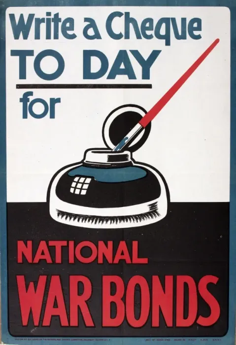 Framed Print : WW1 Poster, Write a Cheque Today for National War Bonds Framed Print : WW1 Poster, Write a Cheque Today for National War Bonds