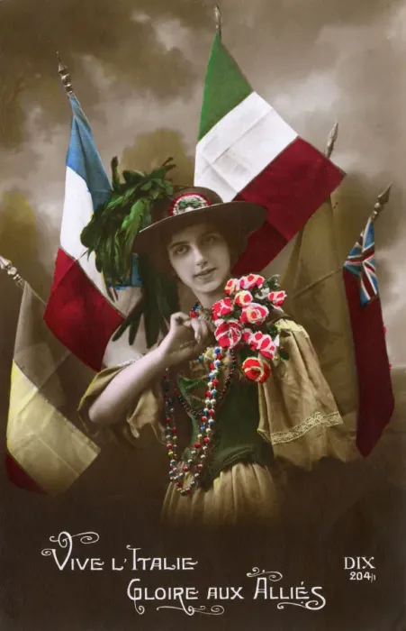 Framed Print : WW1 Propaganda - Vive L Italie - Gloire aux Allies Framed Print : WW1 Propaganda - Vive L Italie - Gloire aux Allies