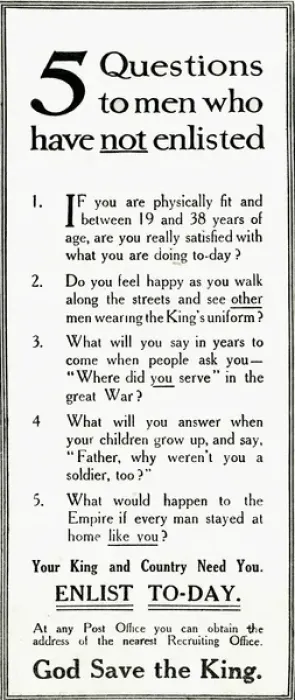Framed Print : WW1 - Recruitment Advertisement Framed Print : WW1 - Recruitment Advertisement