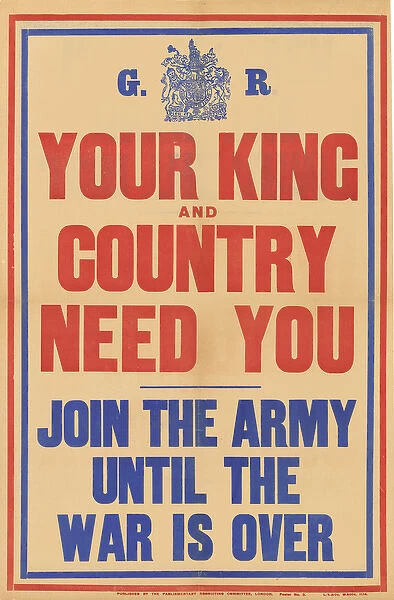 WW1 Recruitment Poster -- Join the Army