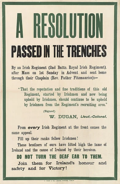 WW1 Recruitment Poster -- A Resolution