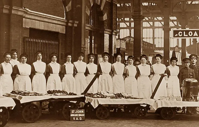 Framed Print : WW1 Red Cross and St. John's Ambulance Brigade Framed Print : WW1 Red Cross and St. John's Ambulance Brigade