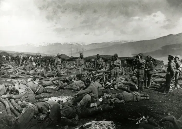 Framed Print : WW1 - Russian troops rest after battle on Turkish front Framed Print : WW1 - Russian troops rest after battle on Turkish front