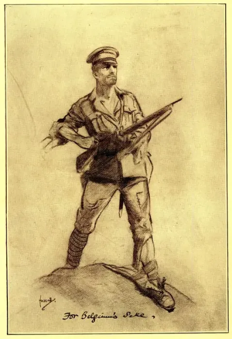 Framed Print : WW1 soldier -- For Belgiums Sake Framed Print : WW1 soldier -- For Belgiums Sake