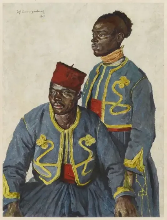 Framed Print : Ww1 Sudanese Soldiers Framed Print : Ww1 Sudanese Soldiers