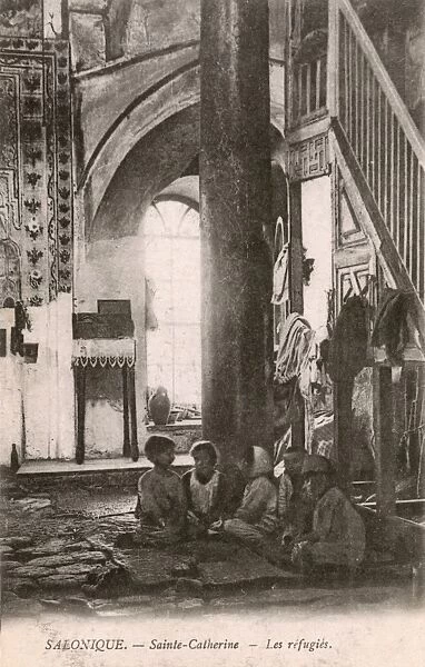 WW1 - Thessaloniki - Serbian Refugees in Church St Catherine