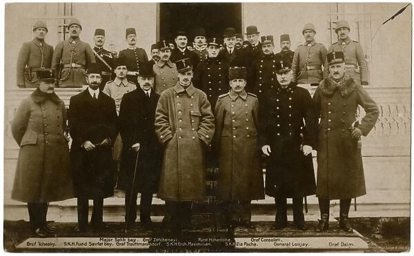 WW1 - Turkish and Austro-Hungarian Officials in Istanbul