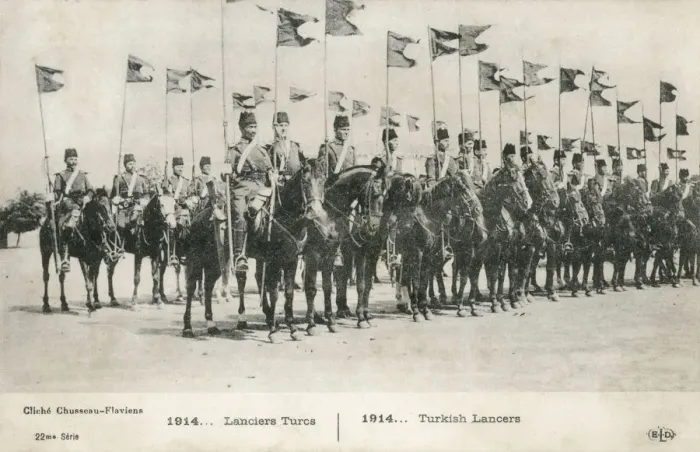 Framed Print : WW1 - Turkish Lancers on horseback Date: 1914 Framed Print : WW1 - Turkish Lancers on horseback Date: 1914