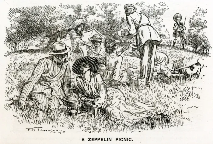 Framed Print : WW1 - Well-prepared picnickers Framed Print : WW1 - Well-prepared picnickers