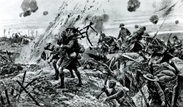 WW1 Print: Highlanders at Longueval, France, Art Prints