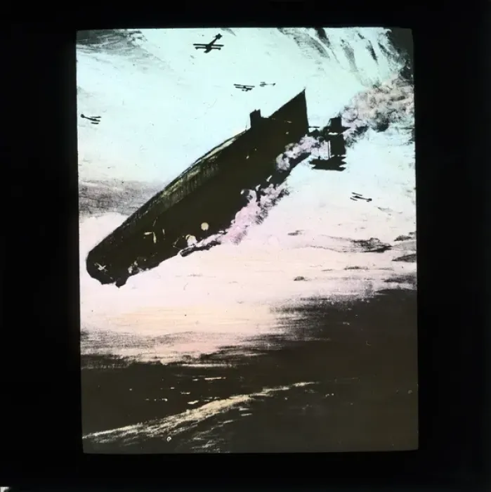 Framed Print : WW1 Zeppelin & Biplanes Framed Print : WW1 Zeppelin & Biplanes