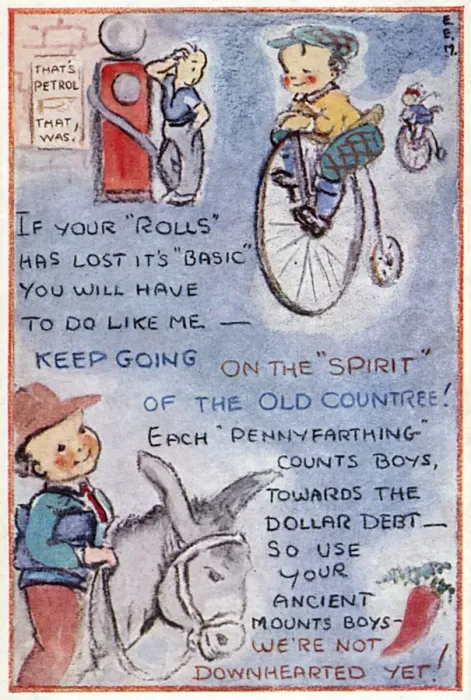 Framed Print : WW2 - Austerity - Getting by with alternative transport Framed Print : WW2 - Austerity - Getting by with alternative transport