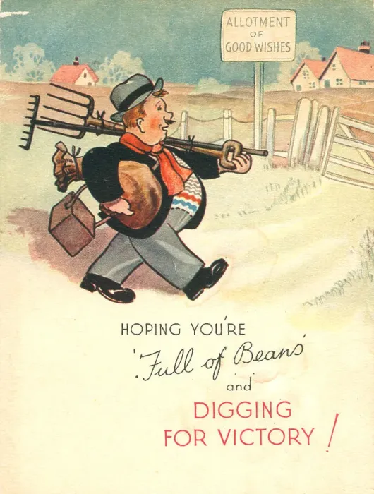Framed Print : WW2 Birthday Card, Digging For Victory Framed Print : WW2 Birthday Card, Digging For Victory
