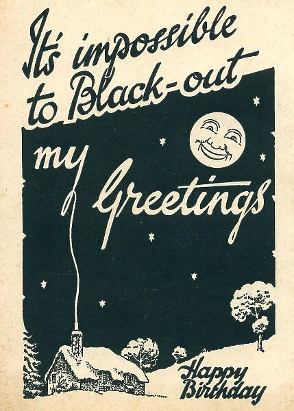 WW2 Blackout Birthday Card