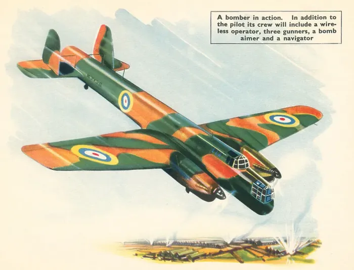 Framed Print : WW2 British Bomber In Action Framed Print : WW2 British Bomber In Action