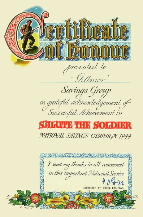 Framed Print : WW2 - Certificate - Salute the Soldier - Savings Campaign Framed Print : WW2 - Certificate - Salute the Soldier - Savings Campaign