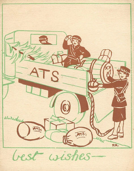 WW2 Christmas A. T. S. Cards