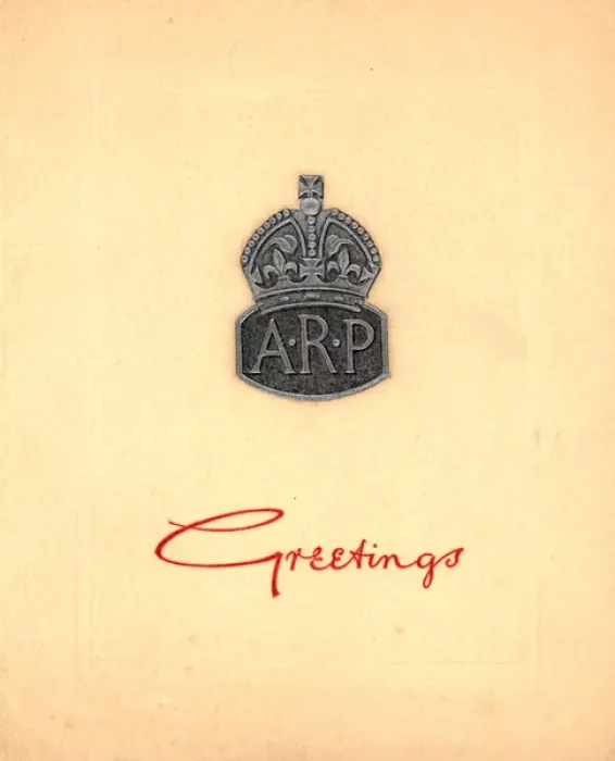 Framed Print : WW2 Christmas card, ARP Framed Print : WW2 Christmas card, ARP