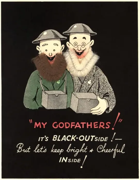 Framed Print : WW2 Christmas card, Blackout Framed Print : WW2 Christmas card, Blackout