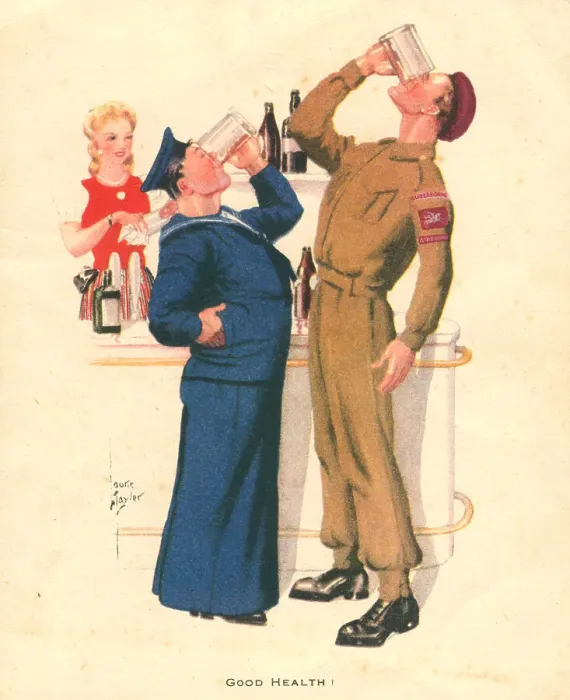 Framed Print : WW2 Christmas Card, Good Health!