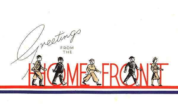 WW2 Christmas card, Home Front