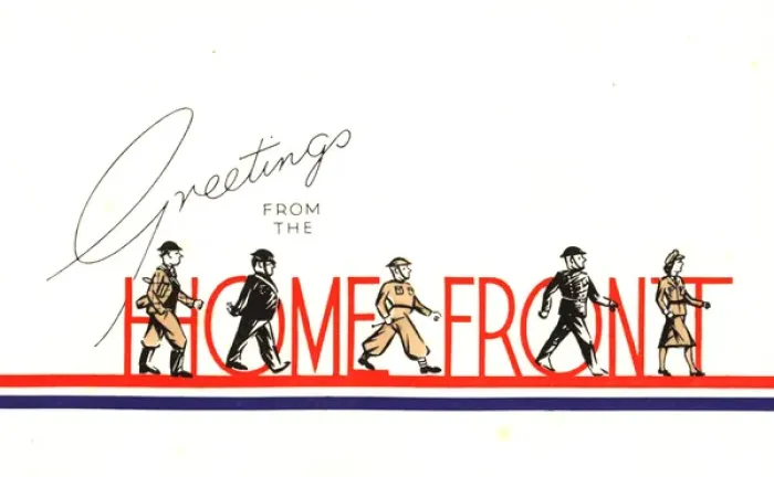 Framed Print : WW2 Christmas card, Home Front Framed Print : WW2 Christmas card, Home Front